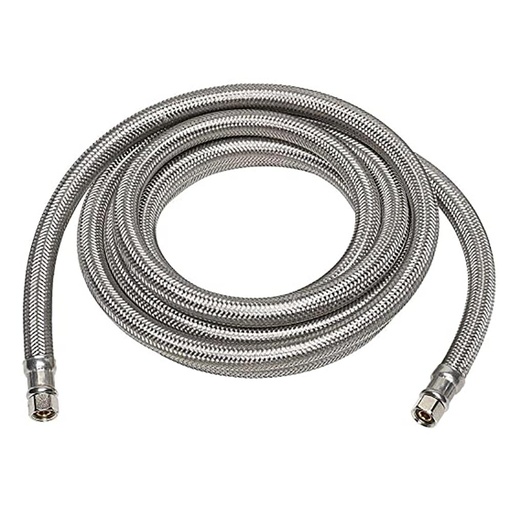 481-T 1/4" Comp x 1/4" Comp x 120" Long Stainless Steel Ice Maker Connector