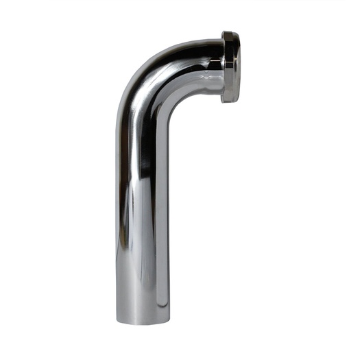 634-T 1-1/2" X 7" Chrome Plated Brass Tubular Waste Bend with Nut - 22 Gauge