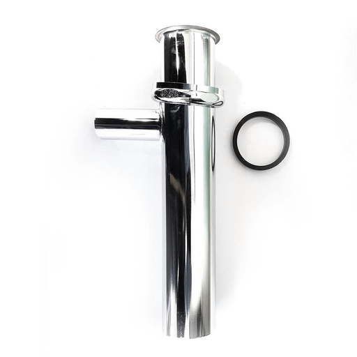 636-T Chrome Plated Brass Tubular Plain Branch Sink Tailpiece - 22 Gauge