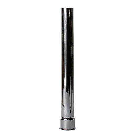 637-T 1-1/2" x 1-1/4" X 12" Chrome Plated Brass Tubular Flanged Tailpiece - 22 Gauge