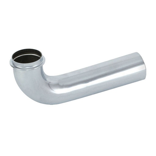 663-T 1-1/2" X 7" Chrome Plated Brass Tubular Wall Bend - 22 Gauge