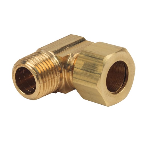 1102-T 69-C 1/2" Comp  x 3/8" MIP Lead-Free Brass  90 Elbow