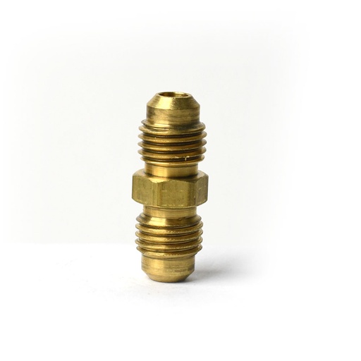 1112-T #42-F 1/4" Brass Flare Coupling
