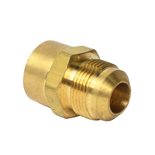 1371-T 15/16" Flare x 3/4" FIP Steel Gas Range Fitting Yellow Zinc Plated 