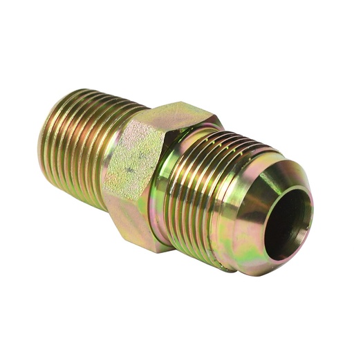 1372-T 15/16" Flare x 1/2" MIP Steel Gas Range Fitting Zinc Plated