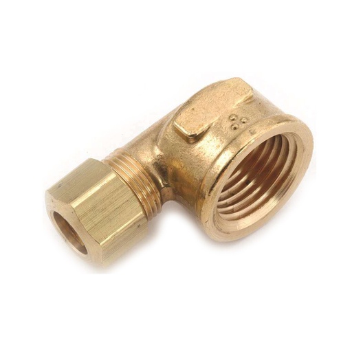 1394-T 70-C 3/8" x 1/2" Lead-Free Brass Compression FIP 90 Elbow 