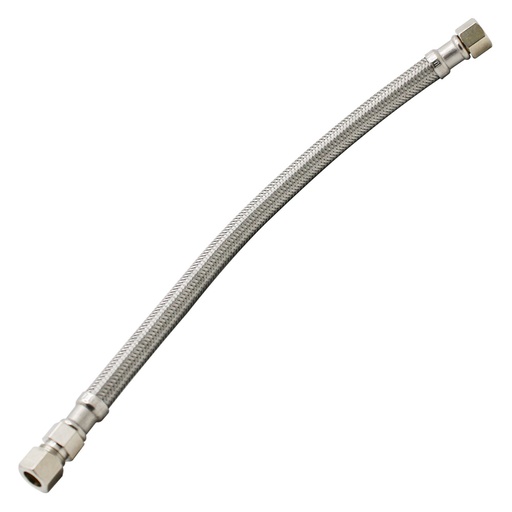 1482-T 3/8" Comp x 3/8" UNION x 12" Long Stainless Steel Faucet Riser