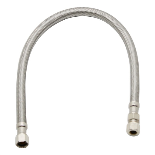 1484-T 3/8 Comp X 3/8 UNION X 20" Long Stainless Steel Faucet Riser