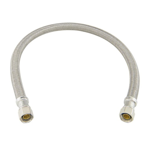 1488-T 3/8" Comp x 3/8 Union x 6" Long Stainless Steel Faucet Riser