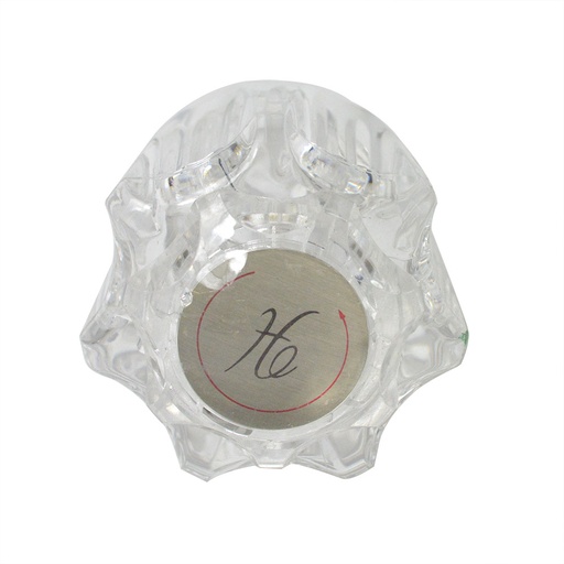1529-T Delta Tub and Shower Faucet Delex Handle - Clear Acrylic with Hot / Cold Buttons - 19660
