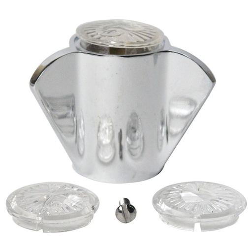 1536-T Sayco Tub / Shower Faucet Handle (Hot / Cold Buttons) - Chrome - 28966 (88084)