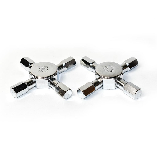 1575-T Fit-All Universal Gripper Cross Faucet Handle - Hot / Cold - Chrome