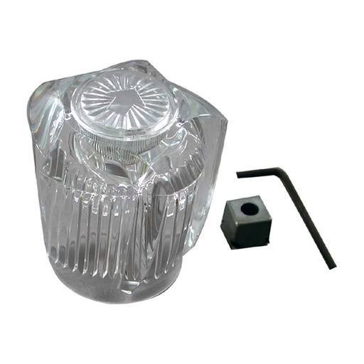1579-T Fit-All Universal Clear Acrylic Tub / Shower Faucet Handle - Diverter (80907)