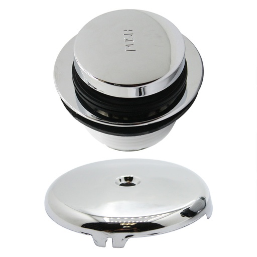 1702-T Single Hole Trim Kit with  Tip Toe Drain - Comes with 2 Holes Conversion Bar - Chrome