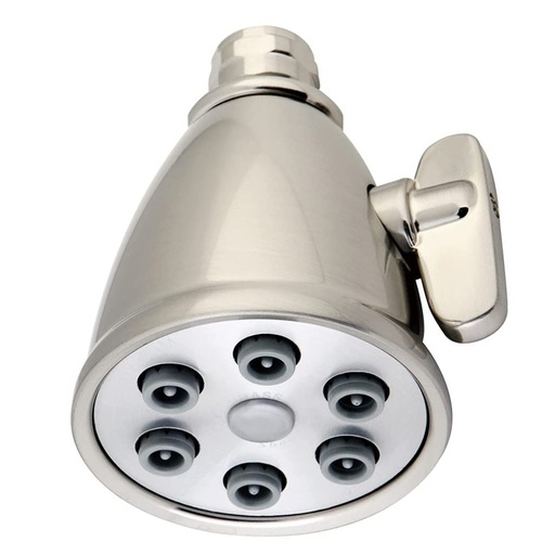 2300-T 6-Jet Adjustable Spray Brass Shower Head - Brushed Nickel