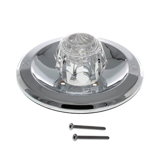 2600-T Tub/Shower Single Handle Trim Kit for Delta  w/o Diverter,  Acrylic Handle,  Chrome Finish Faceplate Trim