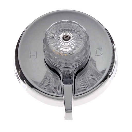 2605-T  Tub/Shower Single Handle Trim Kit for MIXET  with 5-1/2" Flange - Acrylic Knob with Volume Control Handle, Chrome Finish Faceplate Trim - 28499