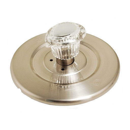 2606-T Tub/Shower Single Handle Trim Kit for Moen Chateau Style, Acrylic Handle,   Satin Nickel Finish Faceplate Trim