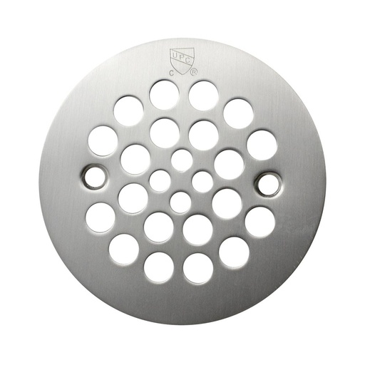 5799-T 4-1/4" OD Brass Shower Strainer Grid with Screws – Brushed Nickel