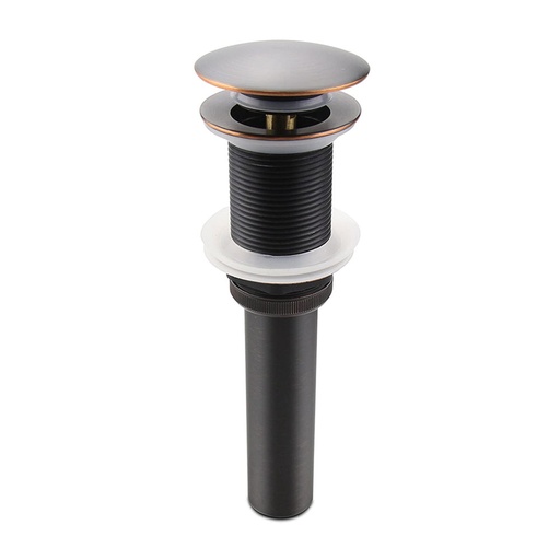 5812-T Lavatory Sink Push Pop-Up Drain without Overflow - 1-1/4" x 6" Tailpiece - ORB