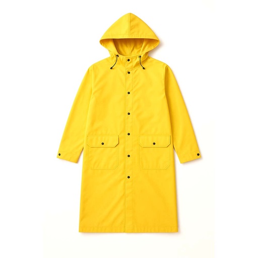 PVC Rain Coat with Reflective Tape  - XL