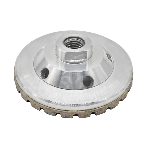 4" Diamond Turbo Cup Wheel 5/8" x 11 Threads, Aluminum Body