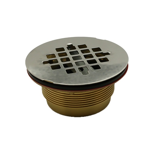BRASS NO/CAULK SHOWER DRAIN