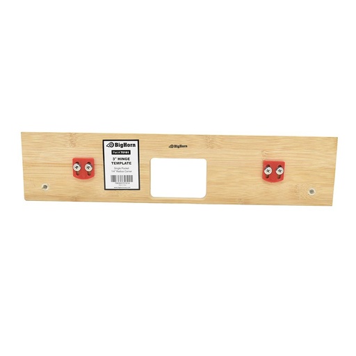 3" Hinge Template, Single Pocket, 1/4" Radius Corner