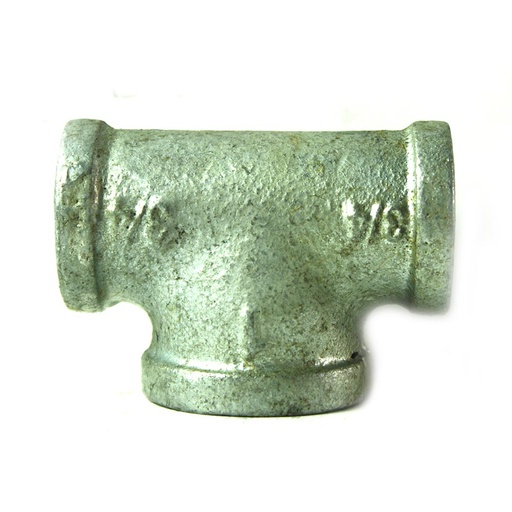 3/4" x 3/4" x 1" Galvanized Steel Reducer Tee