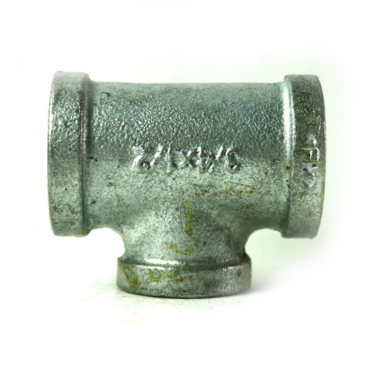 3/4" x 3/4" x 1/2" Galvanized Steel Reducer Tee
