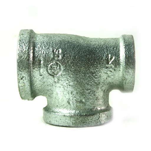 1" x 3/4" x 1" Galvanized Steel Reducer Tee