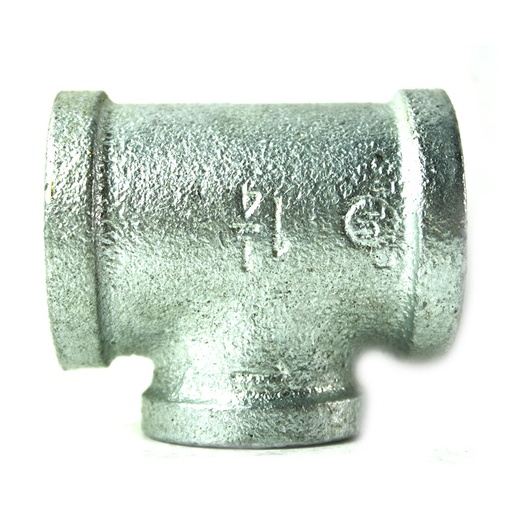 1-1/4" x 1-1/4" x 1" Galvanized Steel Reducer Tee