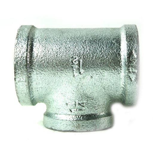 1-1/2" x 1-1/2" x 1-1/4" Galvanized Steel Reducer Tee