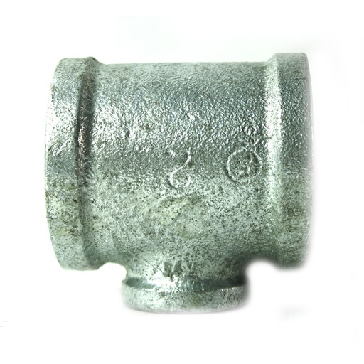 2" x 2" x 1" Galvanized Steel Reducer Tee