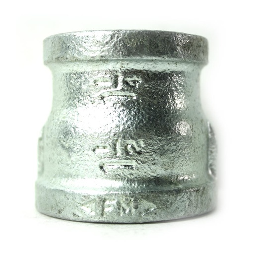 1-1/2" x 1-1/4" Galvanized Steel Reducer Coupling