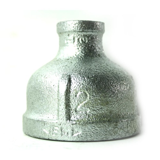 2" x 1/2" Galvanized Steel Reducer Coupling