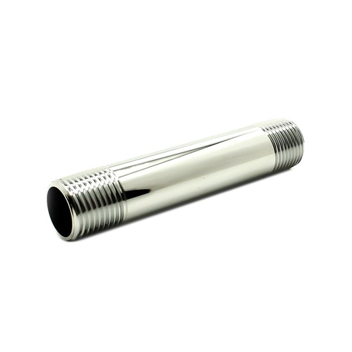 1/2" x 4" Chrome Plated Brass Nipple