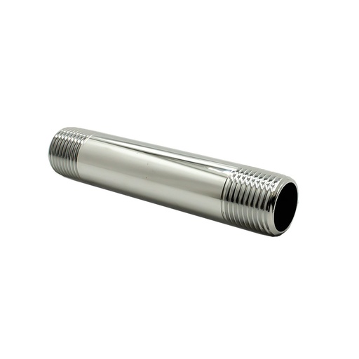 1/2" x 6" Chrome Plated Brass Nipple
