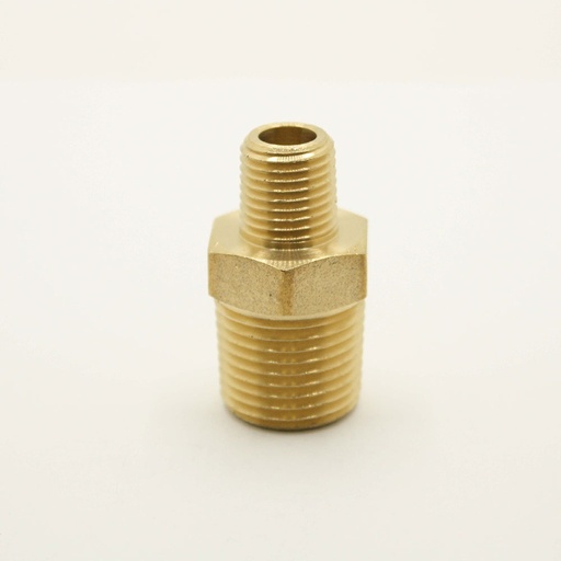 1/2" x 3/8" Brass Reducer Nipple (FA618)
