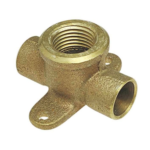 3/4" Copper X 1/2" FIP Cast Drop Ear Reducer Tee