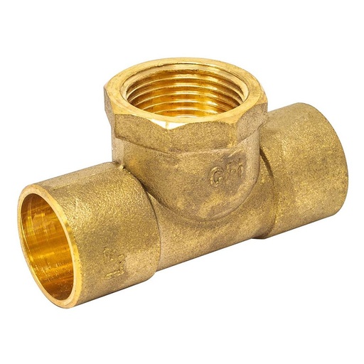 3/4" Copper X 1/2" FIP Cast Reducer Tee