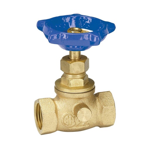 1/2" IPS Brass Stop Valve with Waste