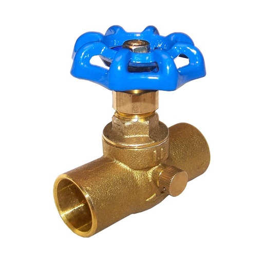 3/4" CXC Brass Stop Valve with Waste