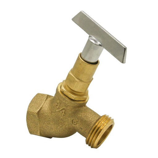 3/4" FIP x 3/4" GHT No-Kink Hose Bibb with Loose Key - Lead Free