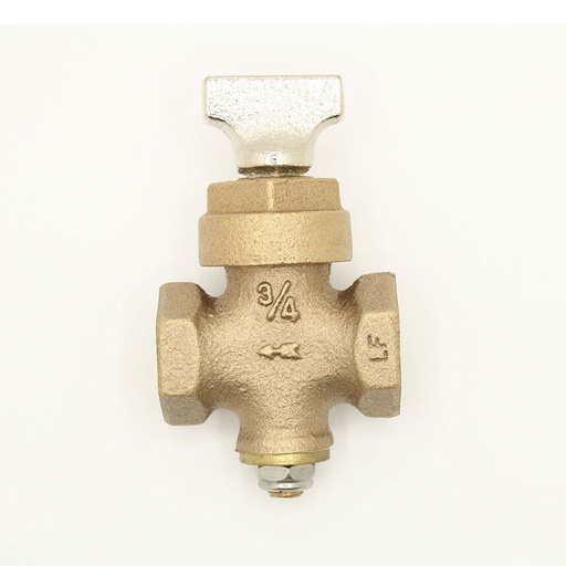 1/2" FIP Brass Ground Key Stop & Waste Valve