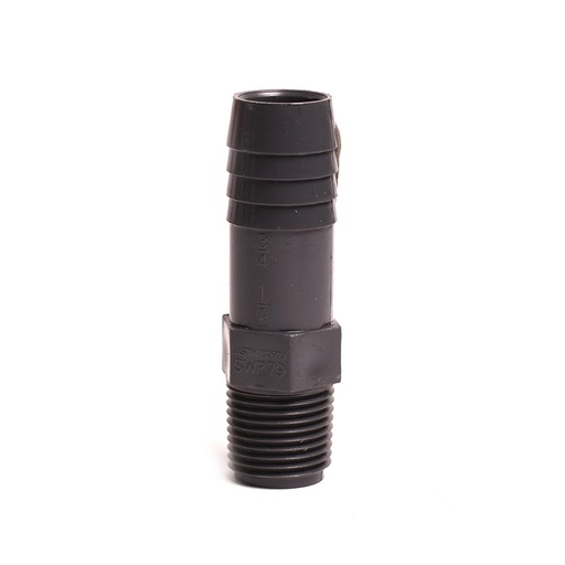 1/2" Male x 3/4" Poly Insert Reducer Adapter
