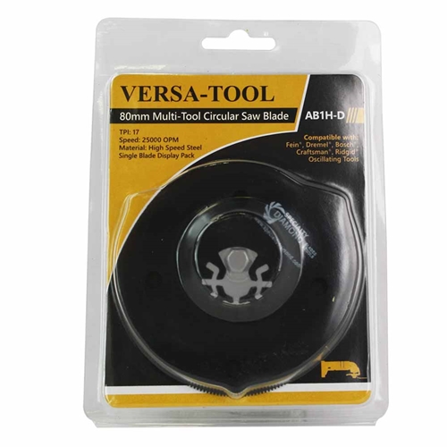 80mm Circular Saw  Blade  Compatible with Fein Multimaster, Dremel, Bosch, Craftsman, Ridgid Oscillating Tools - Single Display Pack