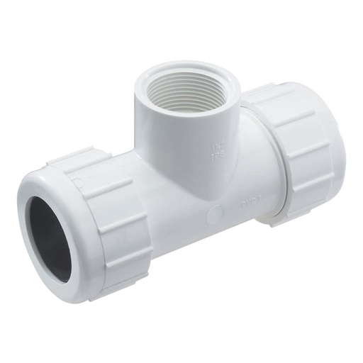 1" Compression x 1" FIP PVC Tee