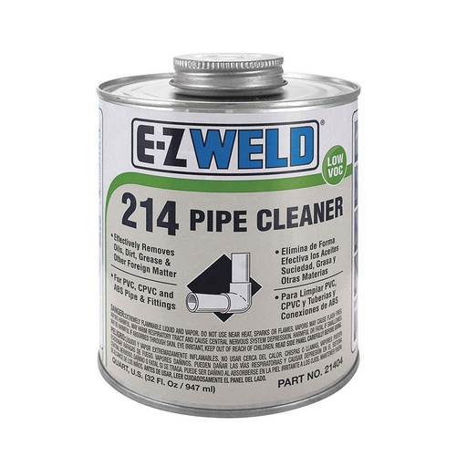 8 OZ Pipe Cleaner, 1/2 Pint (PVC, CPVC, ABS)
