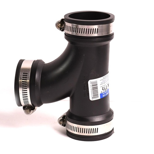 PQT-150 1-1/2"  Cast Iron, Plastic, Steel, Copper Flexible Repair Tee